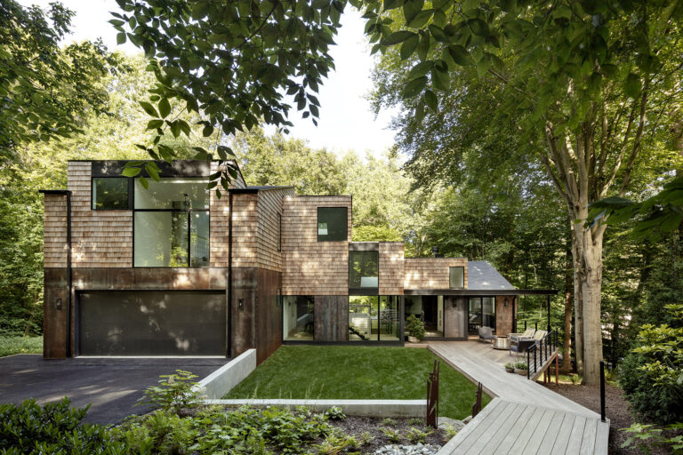 Corten Tree House exterior. ARCHITECTURE: Colleen Healey Architecture PHOTOGRAPHY: Jennifer Hughes