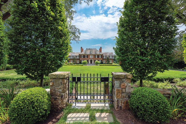 Rustic stone walls and railing details were recreated for a Georgian estate in Alexandria. LANDSCAPE ARCHITECTURE: Colao & Peter, Luxury Outdoor Living PHOTOGRAPHY: JIMI SMITH