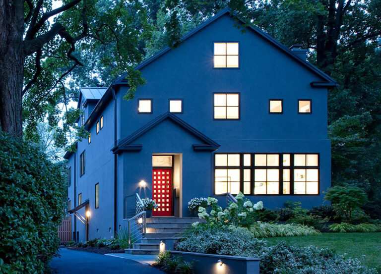 This home renovation features a new type of stucco that stands up to the Washington-area climate. New roofing, siding, gutters and downspouts, and 70-some window replacements followed. The result: a watertight, safe, efficient home that will retain its luster far into the future. ARCHITECTURE: CARNEMARK design + build PHOTOGRAPHY: Maxwell MacKenzie