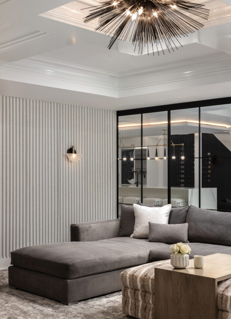 Lighting, furniture, and acoustics are all key elements in creating the perfect movie room. ARCHITECTURE: The Drawing Board, Inc. PHOTOGRAPHY: Jenn Vierrier